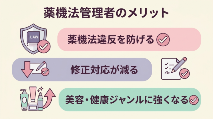 薬機法管理者資格のメリット